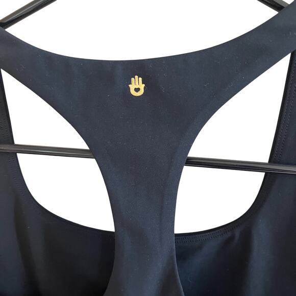 Spiritual Gangster Striped Racerback Longline Sports Bra Crop Tank Top Black S - Picture 4 of 7